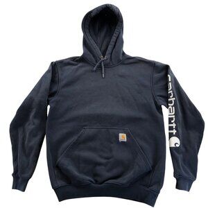 Carhartt Men's  Loose Fit Hoodie Sweatshirt Small Navy Pullover Classic Casual